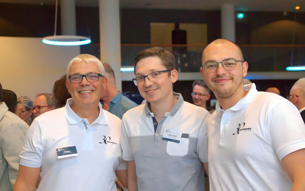 Photo aux 30 ans de Promatec